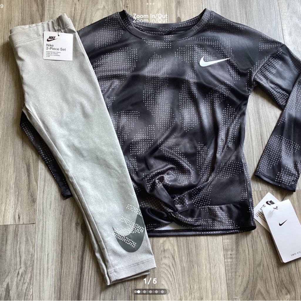 Nike Drifit Girls L/S Top & Leggings Set Size 6(Nwt) ~Price Is Firm, No Offers~